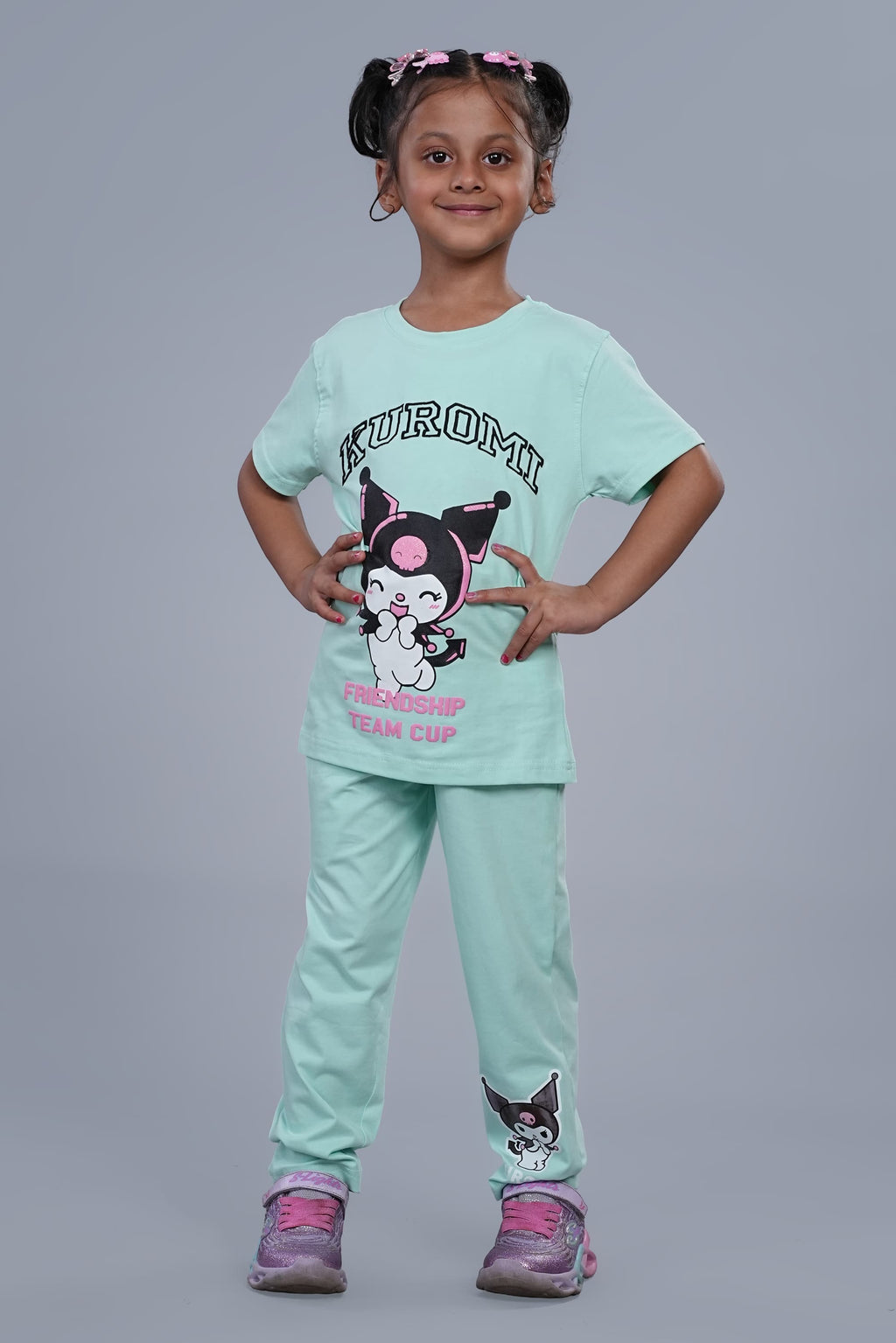 Kuromi Character pant and top Co-ord set for girls