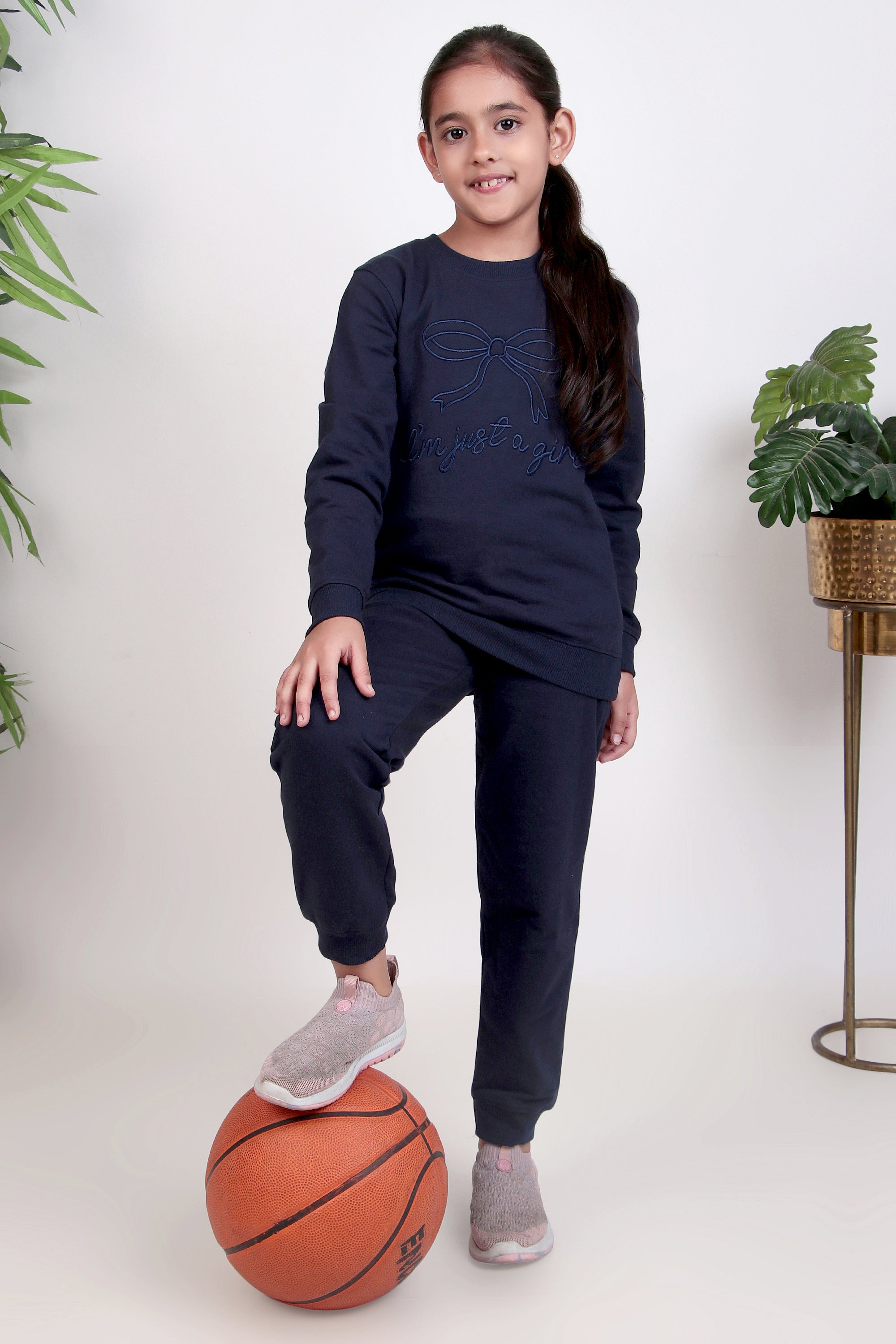 Im just a girl winter tracksuit for girls