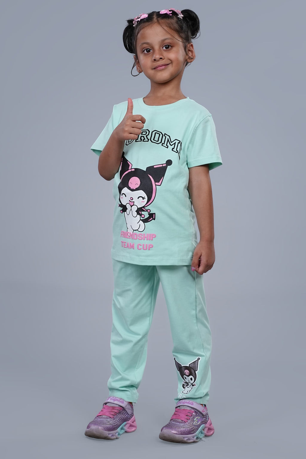Kuromi Character pant and top Co-ord set for girls