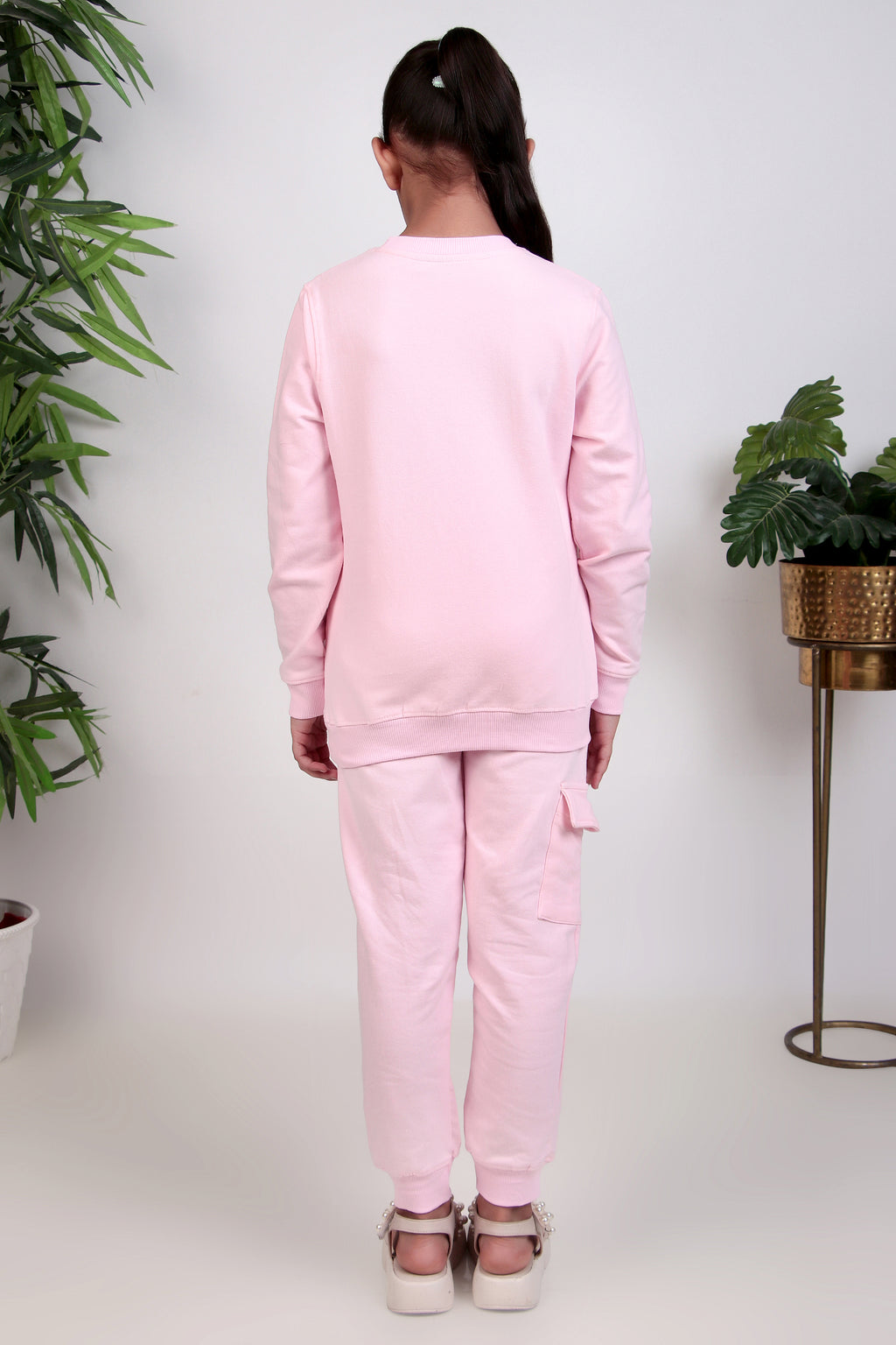 Im just a girl embroidered tracksuit for girls