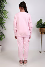 Im just a girl embroidered tracksuit for girls