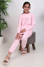 Im just a girl embroidered tracksuit for girls