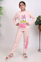 Girls printed tracksuit for light winters