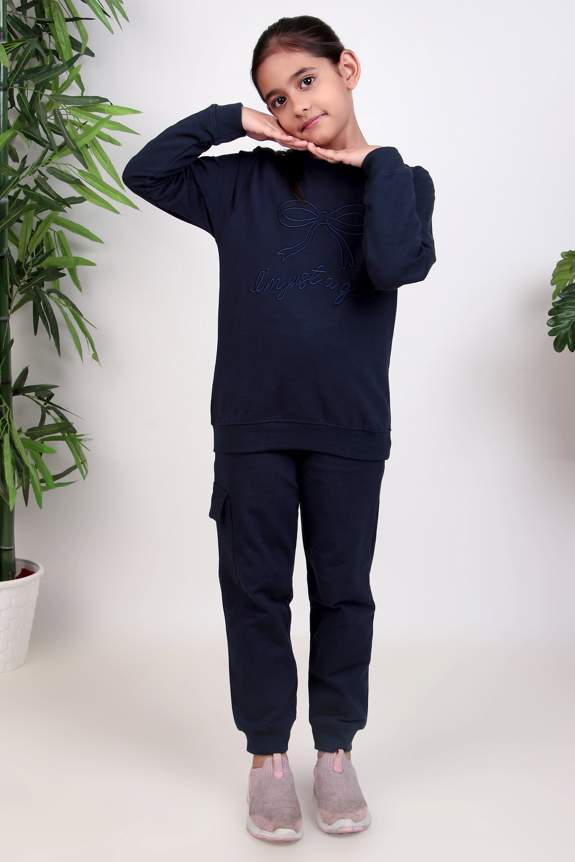 Im just a girl winter tracksuit for girls
