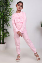 Im just a girl embroidered tracksuit for girls