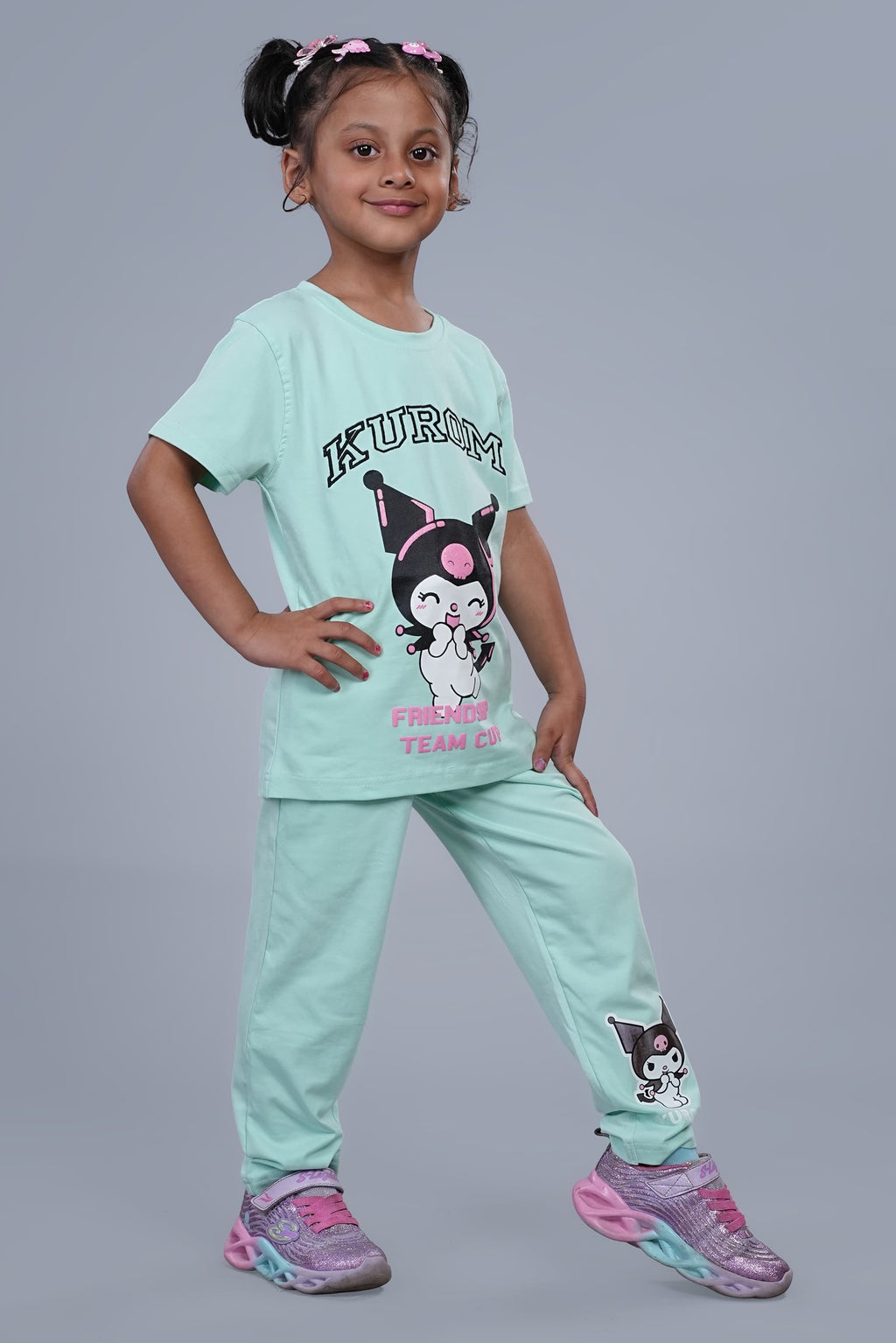 Kuromi Character pant and top Co-ord set for girls