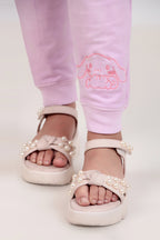 Girls fleeced winter tracksuit with patterned tie and dye