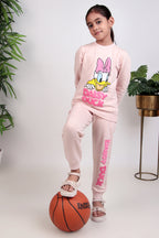 Girls printed tracksuit for light winters